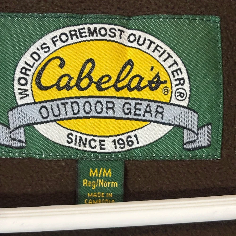 Cabela’s Men’s Medium Camo Water Fowl Hunting Jacket Lightweight Zip Up